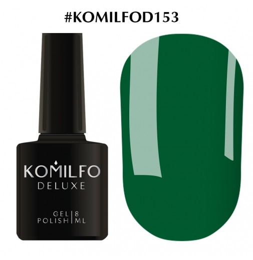 Гель-лак Komilfo Deluxe Series №D153 (зелёный, эмаль), 8 мл