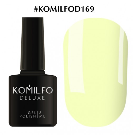 Гель-лак Komilfo Deluxe Series №D169 (бледно-желтый, эмаль), 8 мл