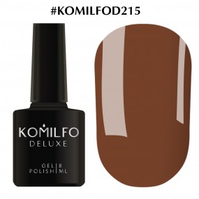 Гель-лак Komilfo Deluxe Series №D215 (коричневий, емаль), 8 мл