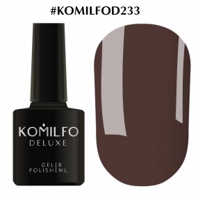 Гель-лак Komilfo Deluxe Series №D233 (темный коричнево-серый, эмаль), 8 мл