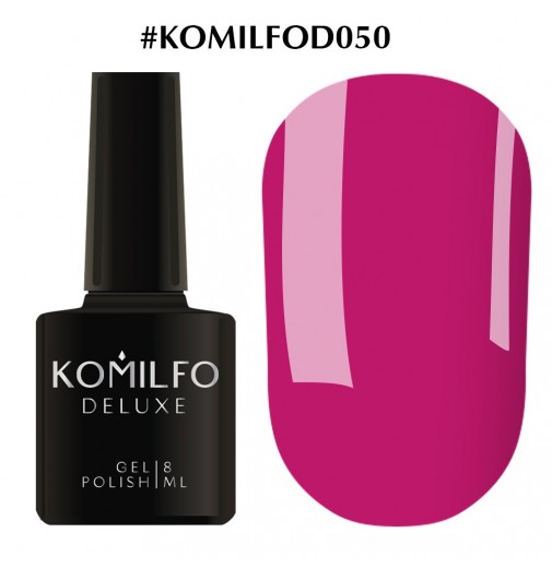 Гель-лак Komilfo Deluxe Series №D050 (рожева фуксія, емаль), 8 мл
