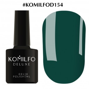 Гель-лак Komilfo Deluxe Series №D154 (темний бірюзово-зелений, емаль), 8 мл