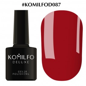 Гель-лак Komilfo Deluxe Series №D087 (темно-красный, эмаль), 8 мл
