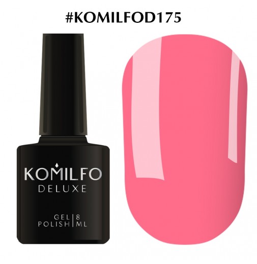 Гель-лак Komilfo Deluxe Series №D175 (нежный насыщенный розовый, эмаль), 8 мл