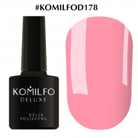 Гель-лак Komilfo Deluxe Series №D178 (розово-персиковый, неоновый), 8 мл