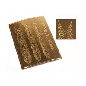 Komilfo G00007 — металлизированные наклейки для ногтей, золото
