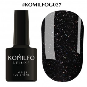 Гель-лак Komilfo DeLuxe Series №G027 (черный с голографическими блестками), 8 мл