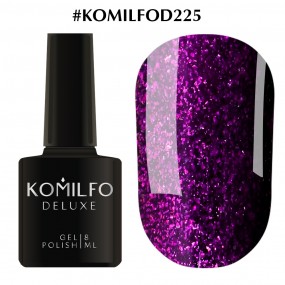 Гель-лак Komilfo Deluxe Series №D225 (сине-фиолетовый с розовым микроблеском), 8 мл