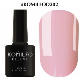 Гель-лак Komilfo Deluxe Series №D202 (розовый, с еле заметным шиммером, для френча), 8 мл