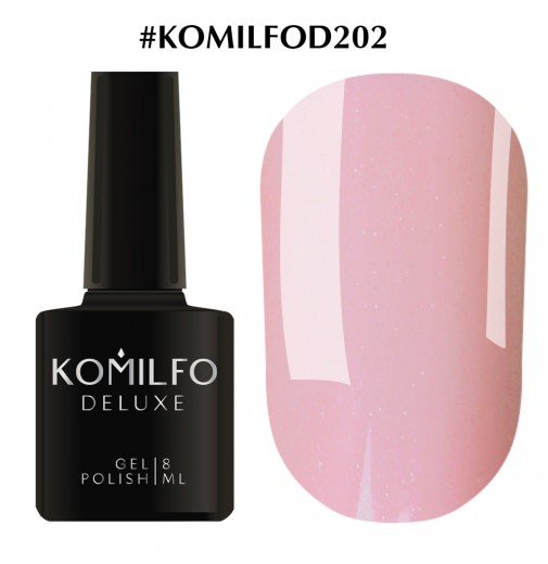 Гель-лак Komilfo Deluxe Series №D202 (светлый нежно-розовый,шиммером, для френча), 8 мл