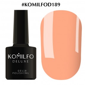 Гель-лак Komilfo Deluxe Series №D189 (светлый розово-персиковый, неоновый, эмаль), 8 мл