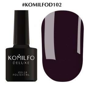 Гель-лак Komilfo Deluxe Series №D102 (чорно-фіолетовий, емаль), 8 мл