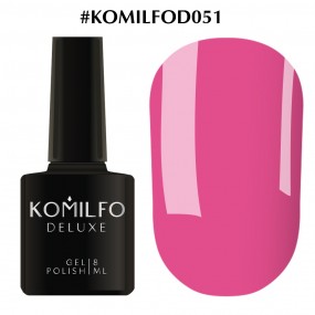 Гель-лак Komilfo Deluxe Series №D051 (рожевий барбі, емаль), 8 мл