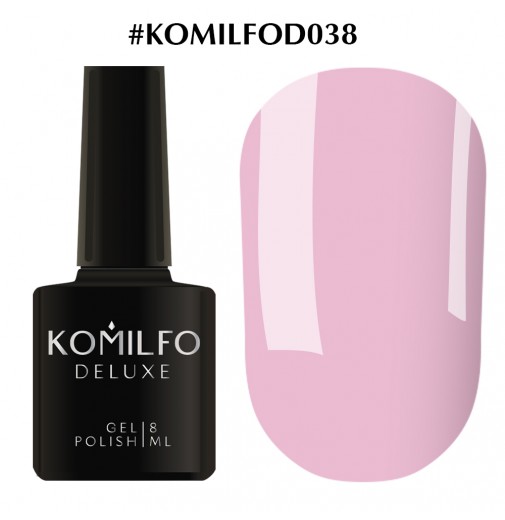 Гель-лак Komilfo Deluxe Series №D038 (яркий лавандово-розовый, эмаль), 8 мл