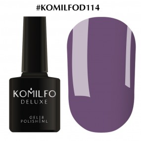 Гель-лак Komilfo Deluxe Series №D114 (темний сіро-бузковий, емаль), 8 мл
