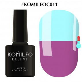 Гель-лак Komilfo DeLuxe Termo C011 (приглушенный, сиренево-розовый, при нагревании - голубой), 8 мл
