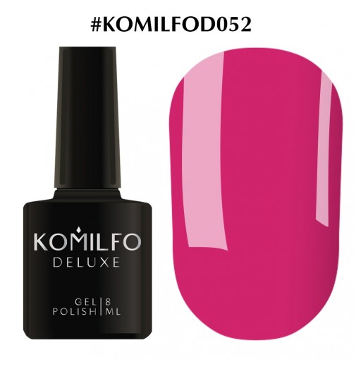 Гель-лак Komilfo Deluxe Series №D052 (яскраво-рожевий, емаль), 8 мл
