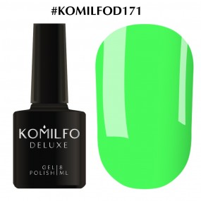 Гель-лак Komilfo Deluxe Series №D171 (яскравий насичений салатовий, неоновий), 8 мл