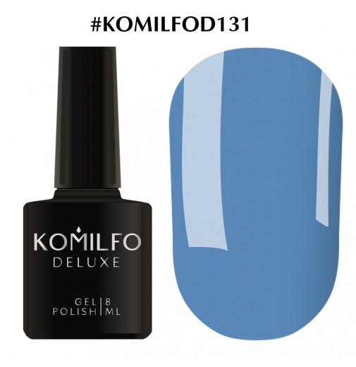 Гель-лак Komilfo Deluxe Series №D131 (насыщенный голубой, эмаль), 8 мл