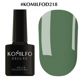 Гель-лак Komilfo Deluxe Series №D218 (зелено-бірюзовий, емаль), 8 мл