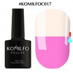 Гель-лак Komilfo DeLuxe Termo C017 (лилово-розовый, при нагревании - белый), 8 мл