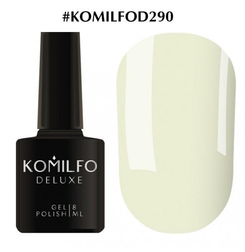 Гель-лак Komilfo Deluxe Series №D290 (біло-сірий, емаль), 8 мл