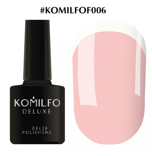 Гель-лак Komilfo French Collection F006 (рожевий, емаль, для френча), 8 мл