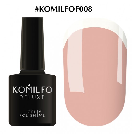 Гель-лак Komilfo French Collection F008 (світлий пастельно-рожевий, для френча), 8 мл