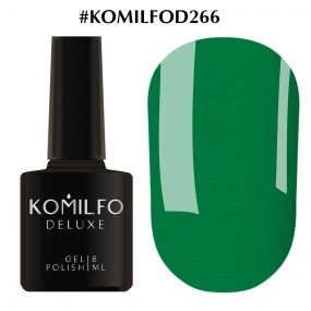Гель-лак Komilfo Deluxe Series №D266 (темно-зелений, емаль), 8 мл