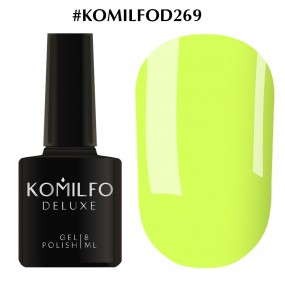 Гель-лак Komilfo Deluxe Series №D269 (желтый, неоновый, эмаль), 8 мл