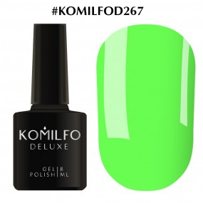 Гель-лак Komilfo Deluxe Series №D267 (темно-салатовый, неоновый, эмаль), 8 мл