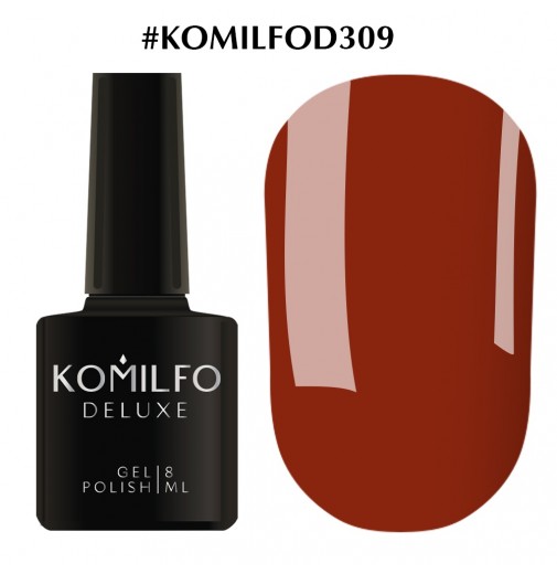 Гель-лак Komilfo Deluxe Series №D309 (червона глина, емаль), 8 мл