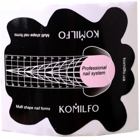 Komilfo Multi Shape Nail Forms 10 pcs — мультифункциональные формы для наращивания