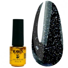 Гель-лак F.O.X Diamond 004 - черный с микроблеском, 6мл