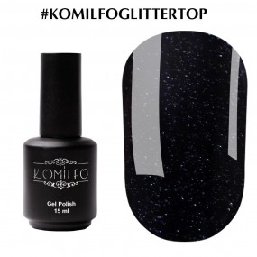 Komilfo Glitter Top — закрепитель для гель-лака с глиттером, 15 мл
