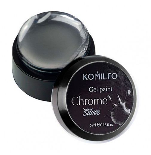 Komilfo Gel Paint Chrome Silver без липкого слоя, 5 мл