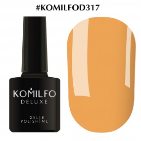 Гель-лак Komilfo Deluxe Series D317 Tangerine orange (мандариновый апельсин, эмаль), 8 мл