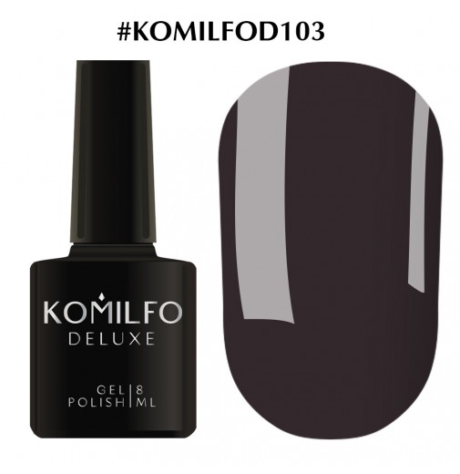 Гель-лак Komilfo Deluxe Series №D103 (темный сине-серый, эмаль), 8 мл