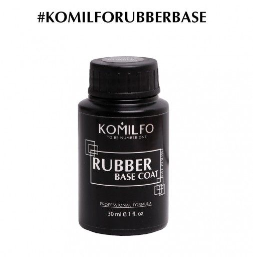 База Komilfo Rubber Base Coat - каучуковая база для гель-лака без кисточки, 30 мл