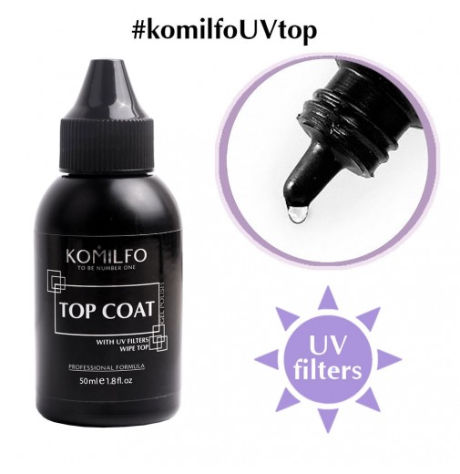 Komilfo Wipe Top — топ для гель-лаку з липким шаром, 50 мл (без пензлика)