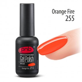 Гель-лак PNB Neon Bomb Collection 255 Orange Fire (Огненный оранжевый), 8 мл