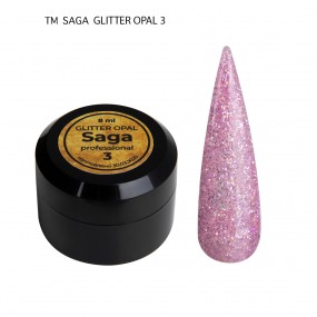 Глиттерный гель Saga Glitter Opal Gel №03, 8 мл