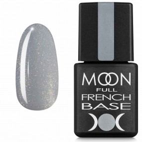 Moon Full Baza French №14 - база для гель лака, 8 мл. (серый с шиммером)