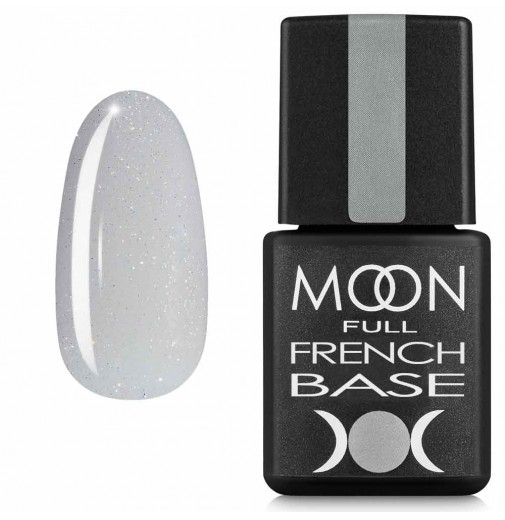 Moon Full Baza French №15 - база для гель лаку, 8 мл. (світло-сірий з шимером)