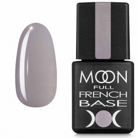 Moon Full Baza French №17 - база для гель лака, 8 мл. (серый с мелким шиммером)