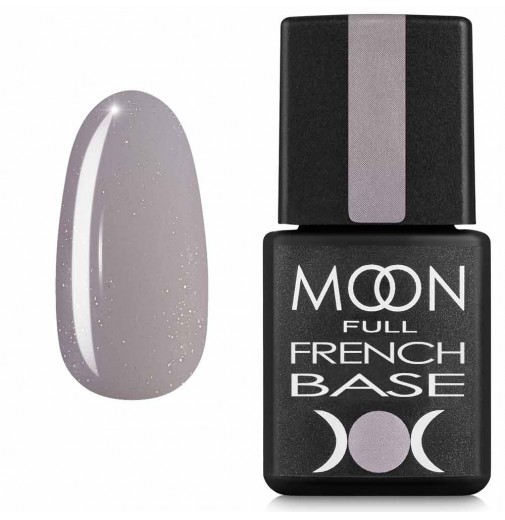 Moon Full Baza French №17 - база для гель лаку, 8 мл. (сірий з дрібним шимером)