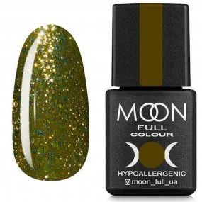 Гель-лак Moon Full Diamond №03 горчично-золотой глиттер