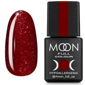 Гель-лак Moon Full Diamond №20 темно-красный с розовым шиммером