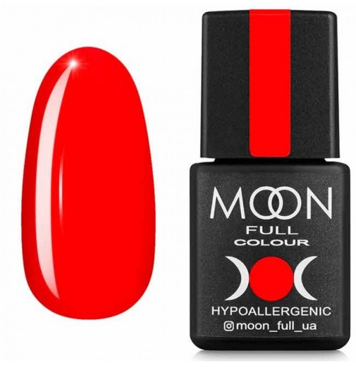 Гель-лак Moon Full Neon №708 яскраво-червоний, 8 мл.