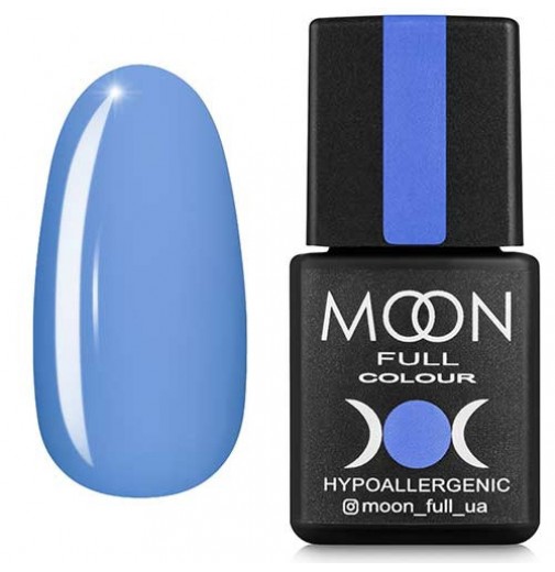 Гель-лак Moon Full №155 воздушный синий, 8мл.